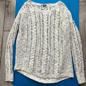 Vince crochet knit sweater L Grey